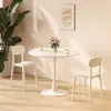 Mesa redonda, mesa de negociación simple tipo tulipán blanca de ocio, mesa de comedor nórdica para cafetería y tienda de té con leche, mesa redonda pequeña y sillas para balcón