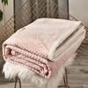 Manta de color sólido de fábrica para otoño e invierno, gruesa y cálida, de terciopelo con copos de nieve, para sofá, para aire acondicionado, para siesta individual