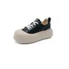 Zapatos de pan con cabeza grande, lindos y peculiares para mujer, colección otoño 2026, zapatos de mujer con suelas gruesas, que aumentan la altura, con cordones, zapatillas blancas, zapatos deportivos casuales y a la moda