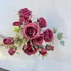 Flores de Rosa Artificiales de Dave para Arreglo de Escenas, Flores Falsas para Paisajismo, Flores Decorativas, Flores Artificiales de Seda de Alta Gama al por Mayor