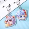 Versão Q de Honor of Kings Cola Acrílica Laser Colorido Chaveiro Pingente Acessórios Customizados Anime Stand Customização