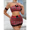 Transfronterizo Europeo y Americano Amazon Aliexpress Top Tubo Seductor Falda Corta Atuendo Sexy Pijama de Mujer Bata de Noche Atuendo para el Festival Qixi