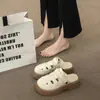 Sandálias Fechadas com Plataforma e Salto Alto para Mulheres, Uso Externo, Novo Estilo Verão 2026, Tamancos Vazados Respiráveis, Chinelos Casuais