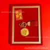 Llavero de Pastel Pequeño Creativo de Oro Puro 999 Más Vendido para Recién Casados, Llavero Chapado en Oro, Colgante Exquisito para Bolso, Disponible para Venta al por Mayor
