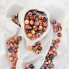 Contas de Vidro com Padrão Espiral de Alta Qualidade com Furo Reto, Contas Redondas Soltas, Contas para Oração DIY Feitas à Mão, Pulseira Wenwan, Colar para Pet