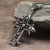 Colgante para hombre de calavera con cruz puntiaguda, estilo punk de personalidad, hip hop, callejero, versátil, collar de acero de titanio, venta al por mayor