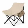 Silla Lunar de Camping al Aire Libre Portátil de Alta Calidad Almacenamiento Ultra Ligera Silla Plegable Taburete de Playa Pesca Ocio