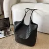 Bolsa Feminina Casual Elegante Xiaomi Padrão Trançado Estilo Coreano Fashionável 2026 Nova Moda Grande Capacidade para Deslocamento Ombro Único Axila