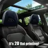 Funda de reposacabezas de coche de terror y divertida, funda de asiento a prueba de polvo, almohada de coche y funda de almohada para el cuello altamente transpirables