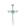 Cross Venta Caliente Moda Europea y Americana Incrustado de Circonita Alas Forma de Corazón Piercing Anillo para Ombligo Stud para Ombligo Joyería para Piercing Amazon