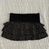 Moda coreana independiente para chicas, estilo Ins, personalidad, falda corta ajustada, falda de lunares, falda de pastel, al por mayor