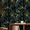 Pegatina de Pared Floral Romántica Autoadhesiva Papel Tapiz Resistente a la Humedad y al Moho Ecológico Lujo Ligero Decorativa para Pared de Dormitorio Armario Renovación