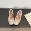 Zapatos planos simples estilo coreano de suela blanda, punta cuadrada, con lazo, slip-ons de corte bajo, nuevo modelo primavera y otoño 2026