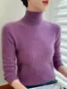 Camisa Base de Malha Seamless de Gola Alta para Mulheres, Novo Modelo 26, Camada Interna Quente, Corte Justo, Espessada, Gola Alta sobreposta, Suéter de Manga Longa para Outono e Inverno