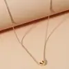 Nova Joia Estilo Coreano Colar de Coração Simples e Doce Nicho de Alta Qualidade Pingente Fluido em Forma de Coração Colar de Corrente para Clavícula