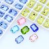 Dongzhou Crystal 14*10 Rectangular Octagonal Manicura Fondo Puntiagudo Diamante Vidrio K9 Diamante DIY Accesorios de Joyería Accesorios de Ropa