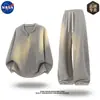 Conjunto de Sudadera de Manga Larga con Cuello en V de Alta Calidad Co-Branded por la NASA para Hombre, un Conjunto Completo de Atuendos Casuales de Primavera