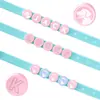 Collar de Silicona para Mascotas DIY con Cuentas Estampadas y Colgante Redondo de Letra y Dibujos Animados, Collar Personalizable con Nombre para Perro y Gato