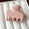 Pinza Pequeña de Plástico Estilo Coreano Color Borgoña para el Cabello de Mujer, Estilo Simple y Relajado, Accesorio Versátil para el Cabello de Año Nuevo, Pasador para Cola de Caballo Alta para la Parte Posterior de la Cabeza