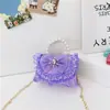 Moda Estilo Chanel Porta-moedas infantil Menina Fofo Desenho Animado Contas Bolsa de Mão Menina Corrente Bolsa Transversal Moda