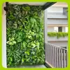 Pared Verde de Plantas Artificiales Pared de Plantas Artificiales Balcón Plástico Decorativo Fondo Exteriores Vegetación Celebridad de Internet Pared Artificial Biomorfa Césped Artificial