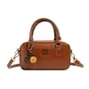 Bolsa de mão feminina da moda, novo estilo de comércio exterior, bolsa quadrada pequena, bolsa bowling, bolsa almofada popular e versátil para vendas transfronteiriças