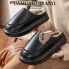 Pantuflas de algodón para hombre, nuevo estilo otoño/invierno 2026, pantuflas antideslizantes para interior para personas mayores, diseño simple, adecuadas para parejas, con diseño de punta cerrada, también disponibles para mujer