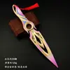 Contrato Valorant Periférico de Jogo Varian Rotativo Flor de Cerejeira Caindo Kunai Modelo de Arma de Metal Ornamento