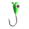 Anzol de Cabeça Chumbada Escovado em Forma de Diamante de 5 Cores Transfronteiriço Anzol de Pesca 1,2g Micro Colorido Anzol de Pesca no Gelo Isca Artificial para Peixe Macio