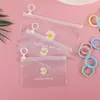 Bolsa con cierre hermético esmerilada con estampado de pollos, estuche para lápices, bolsa de almacenamiento con cordón para diadema elástica, bolsa simple para empaquetar calcetines y ropa interior