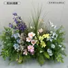 Arranjos de Flores para Chão de Casamento com Tema Floresta, Flores de Casamento, Arranjos de Orquídeas Phalaenopsis Verdes, Montagem de Painel de Boas-Vindas, Decorações Florais para Corredor de Palco T