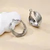 Venda Direta da Fábrica Brincos Argola Lisos com Pino de Prata 925 para Mulheres, Brincos Argola Exagerados de Luxo de Alta Qualidade, Atacado