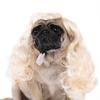 Perucas para Pets, Acessórios de Cabelo Universais para Gatos e Cachorros, Estilização e Decoração para Festas de Natal, Cabelo Grande Ondulado Festivo, Desenho Animado Fofo