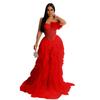 X6223 Transfronterizo AliExpress Amazon Moda Europea y Americana para Mujer Vestido de Malla sin Mangas de Color Sólido tipo Tubo