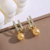 Francês Retro Double Row Flash Diamante Pearl Prata Brincos Agulha para Mulheres Pequeno Chanel Estilo Brincos Elegantes Brincos de Luxo Leve High-end