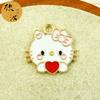 Kolobi Accesorios de Dibujos Animados DIY Colgante Individual de Pergamino Perro Gato Llavero Colgante Perro Pudín Cuerda de Mano Colgante