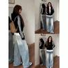 Moletom Feminino Shandong Jimo 2026 Novo Estilo Gola Alta Top Jaqueta de Baseball Retrô Outono Slim-Fit Casaco Estiloso