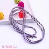 Cuerda de protección para cable de datos de teléfono móvil de 1,4 metros, cuerda de protección para cable de datos de tres colores, resorte de protección para cable de auriculares tres en uno