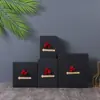 Caja de Regalo Negra Caja de Regalo Grande Personalizada Caja de Cartón Negra Caja de Regalo de Tapa y Base Hecha a Medida Caja de Empaque para Regalo Ramo con Estampado Dorado