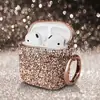 Aplicable a Apple airpods 1 2 Generación 3 Generación Pegar Diamante Estuche para Auriculares Chapado Diamante Conjunto airpods Auriculares Bluetooth
