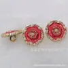 Botones Metálicos al por Mayor Botones con Forma de Flor Brillo Fino Gota de Pegamento Hebilla de Color Ropa Infantil Hebilla de Camisa de Girasol Accesorios de Primavera y Verano