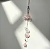 Vibe de Verão Borboleta Rosa Lírio-do-vale Sino de Vento Pingente Chaveiro Cordão para Carteira Corrente de Celular Pingente para Bolsa