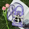 Bolso Cruzado de Punto Japonés y Coreano Portátil de Dibujos Animados Moda Bolso de Punto para Teléfono Móvil Versátil para Viajar Bolso de Hombro Cruzado Tote