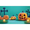 Tapiz de Calabaza de Halloween Transfronterizo Decoración de Pared para Dormitorio Sala de Estar Tela de Fondo Ambiente Festivo Decoración de Escenario Personalización