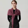 Xale lenço triangular de cashmere para mulheres, cachecol quente de tricô de lã, novo manto de outono e inverno, versátil