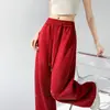 Outono de 2026 Novo Calça Casual para Mulheres Cintura Alta Afinando Cordão Céu Estrelado com Strass Curva