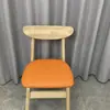 Silla moderna con respaldo, silla mariposa nórdica, silla de comedor simple de madera maciza, taburete de restaurante de madera maciza pura, silla de comedor de madera de caucho para uso doméstico