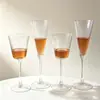 Copas de champán de tallo alto copas de cristal de alto valor copas de vino espumoso estilo ins lujo ligero fiesta de bodas bar copas de cóctel