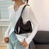 Bolso Nicho de Cuero Patentado Estilo Coreano Bolso Baguette Media Luna para Mujer Bolso de Hombro para Mujer Bolso de Mano para Mujer Textura Moda Bolso Sobaco