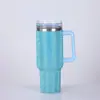 Taza de Coche de 40 oz con Asa, Termo Portátil para Vehículo, Taza con Pajita de Acero Inoxidable, Rompehielos, Fuente de Taza